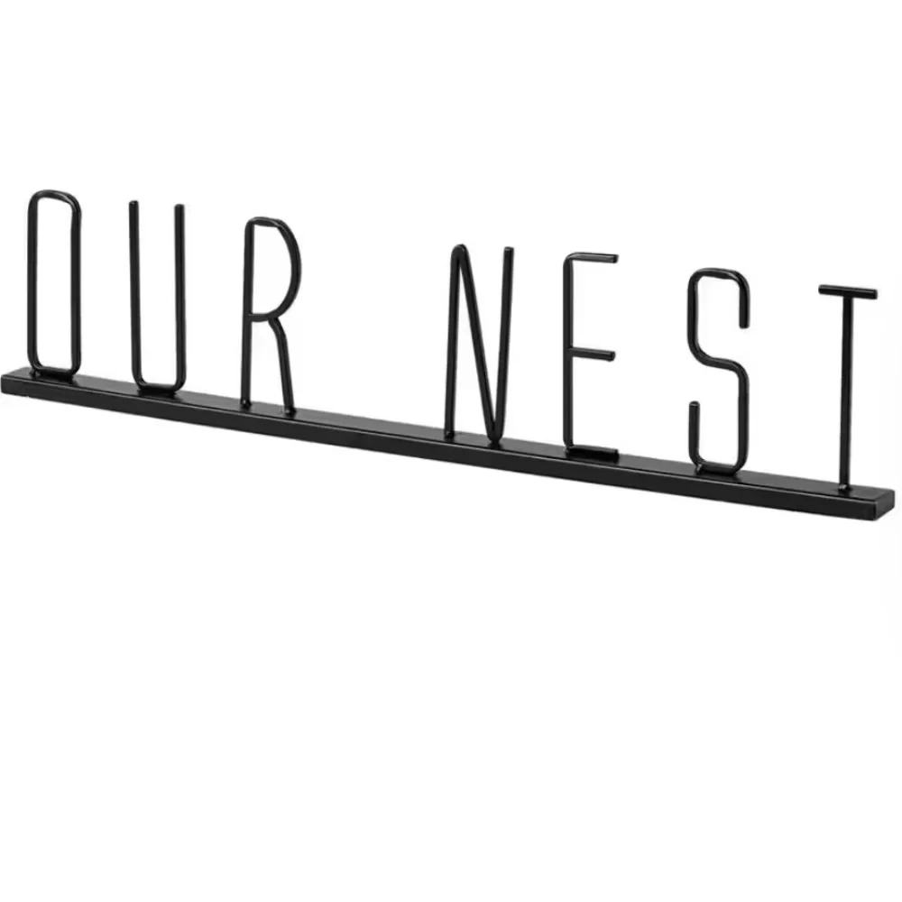 Black Metal 'Our Nest' Wall Decor